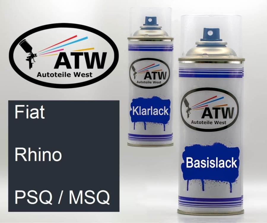 Fiat, Rhino, PSQ / MSQ: 400ml Sprühdose + 400ml Klarlack - Set, von ATW Autoteile West.